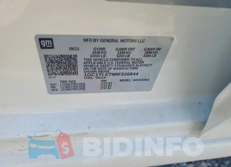 1GC1YLE79RF226844 Photo# 12