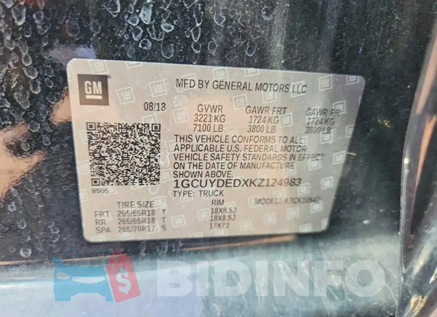 1GCUYDEDXKZ124983 Photo# 13