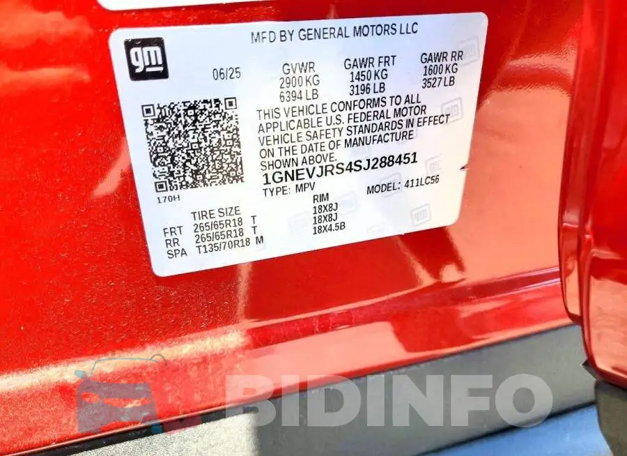 1GNEVJRS4SJ288451 Photo# 14
