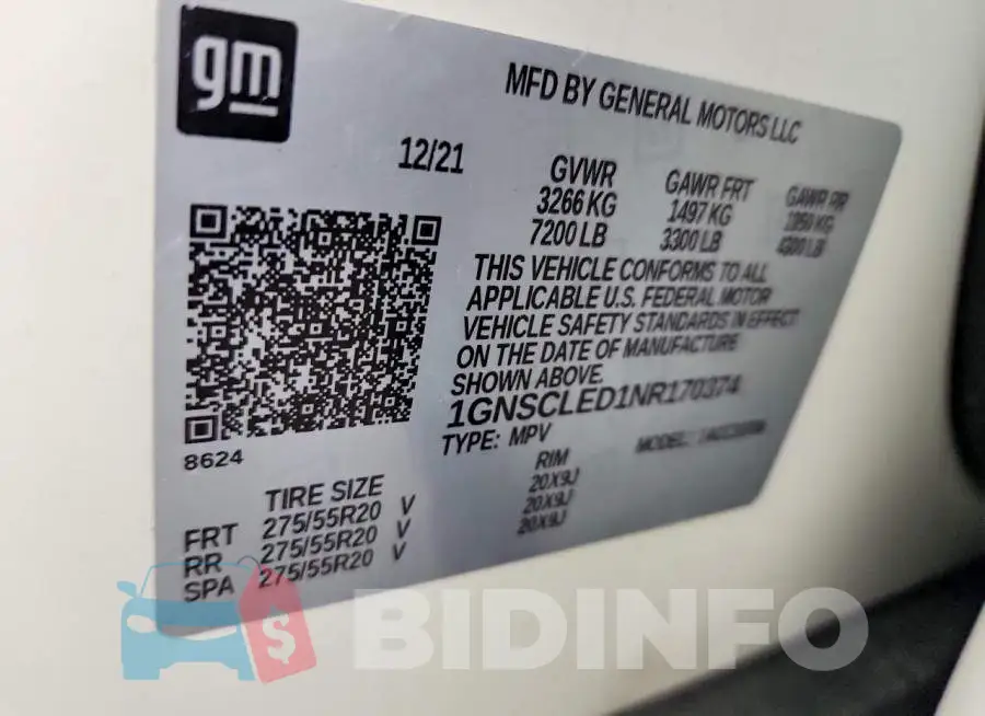 1GNSCLED1NR170374 Photo# 13