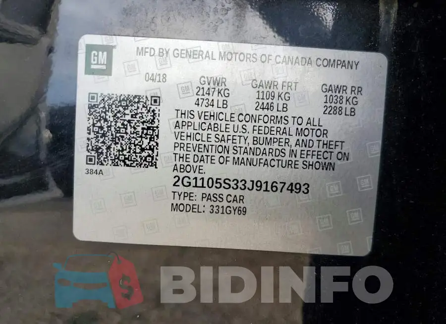 2G1105S33J9167493 Photo# 13
