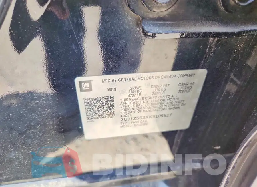 2G11Z5S3XK9109517 Photo# 12