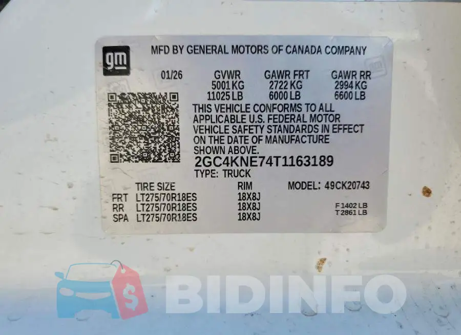 2GC4KNE74T1163189 Photo# 12