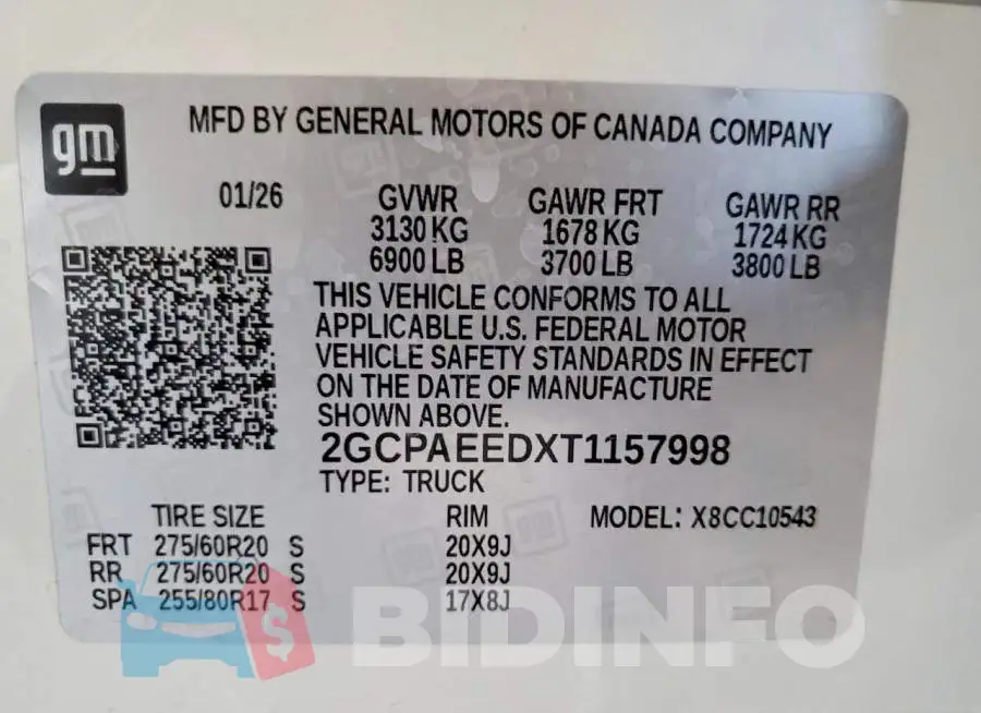 2GCPAEEDXT1157998 Photo# 12