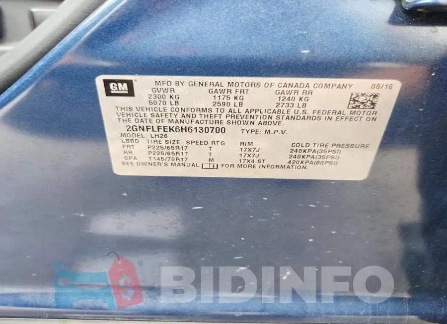 2GNFLFEK6H6130700 Photo# 13