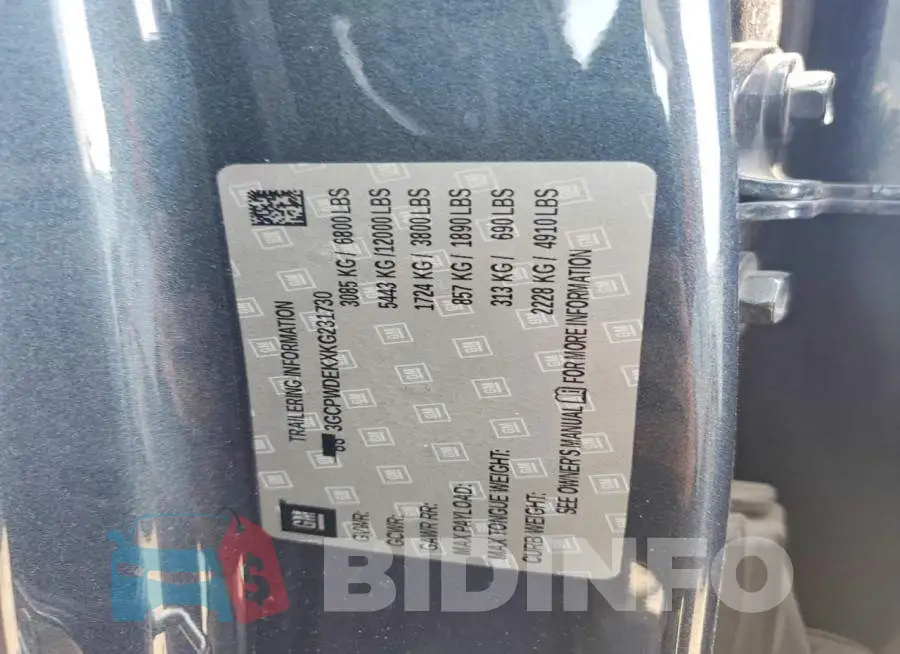 3GCPWDEKXKG231730 Photo# 12