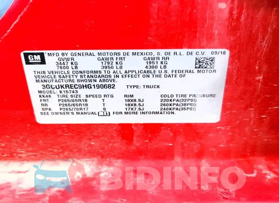 3GCUKREC9HG190682 Photo# 12