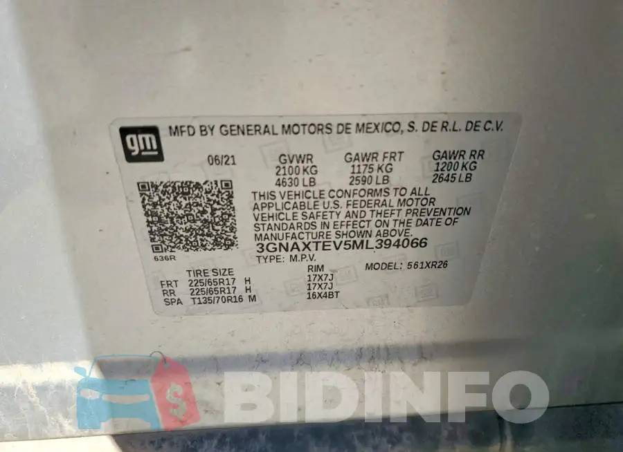 3GNAXTEV5ML394066 Photo# 13