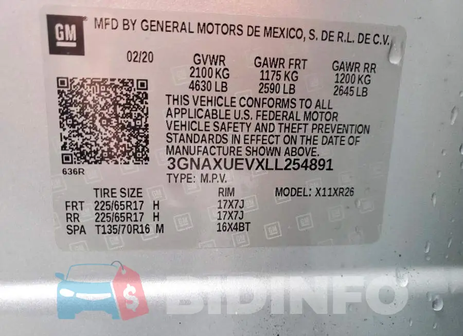 3GNAXUEVXLL254891 Photo# 13