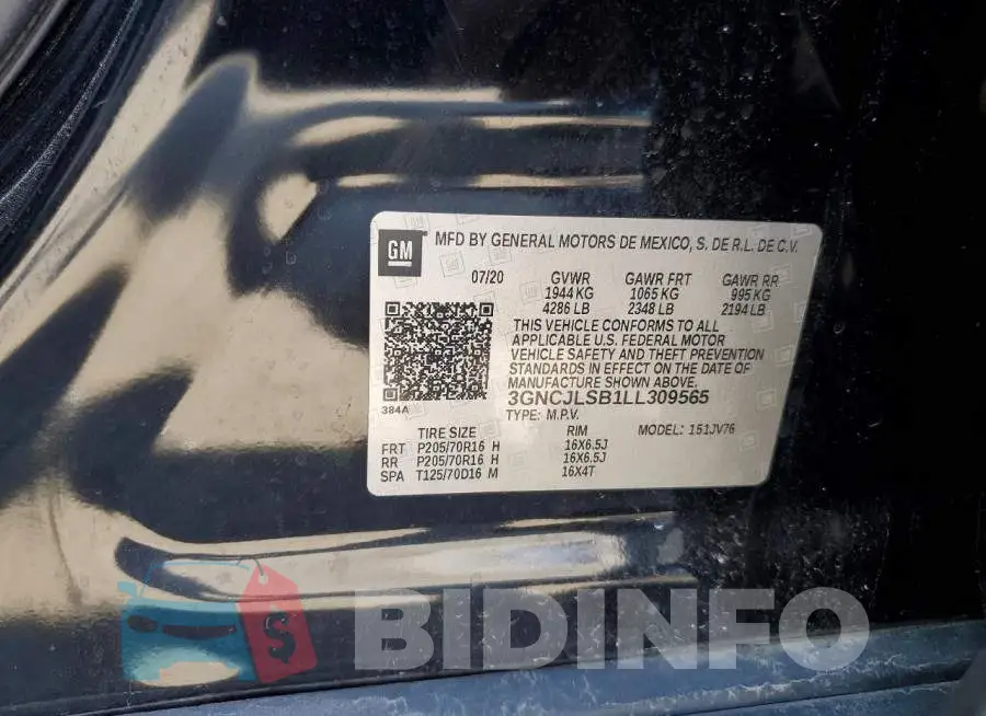 3GNCJLSB1LL309565 Photo# 13