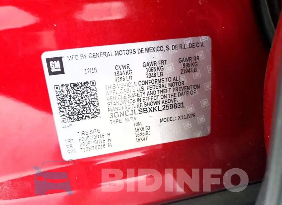 3GNCJLSBXKL259831 Photo# 12