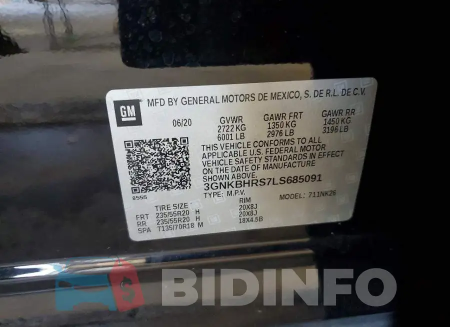 3GNKBHRS7LS685091 Photo# 13