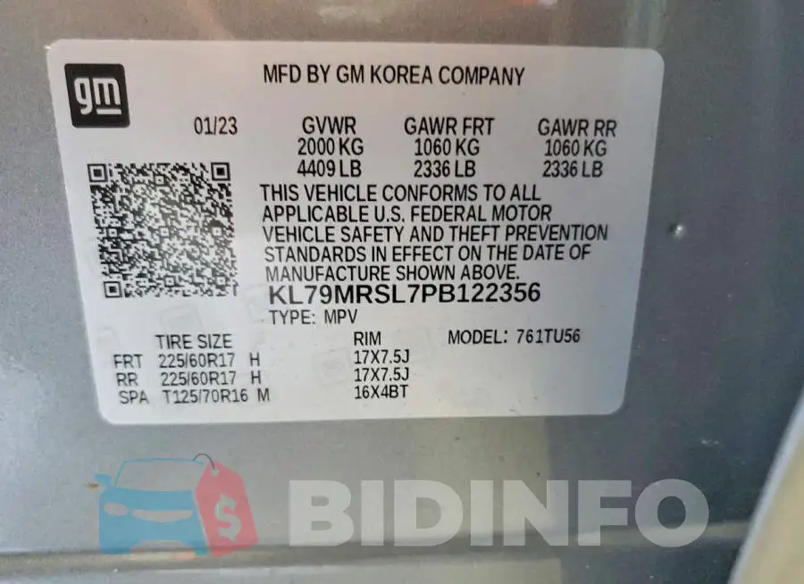 KL79MRSL7PB122356 Photo# 13