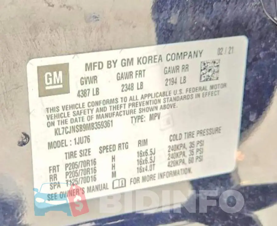 KL7CJNSB9MB359361 Photo# 12