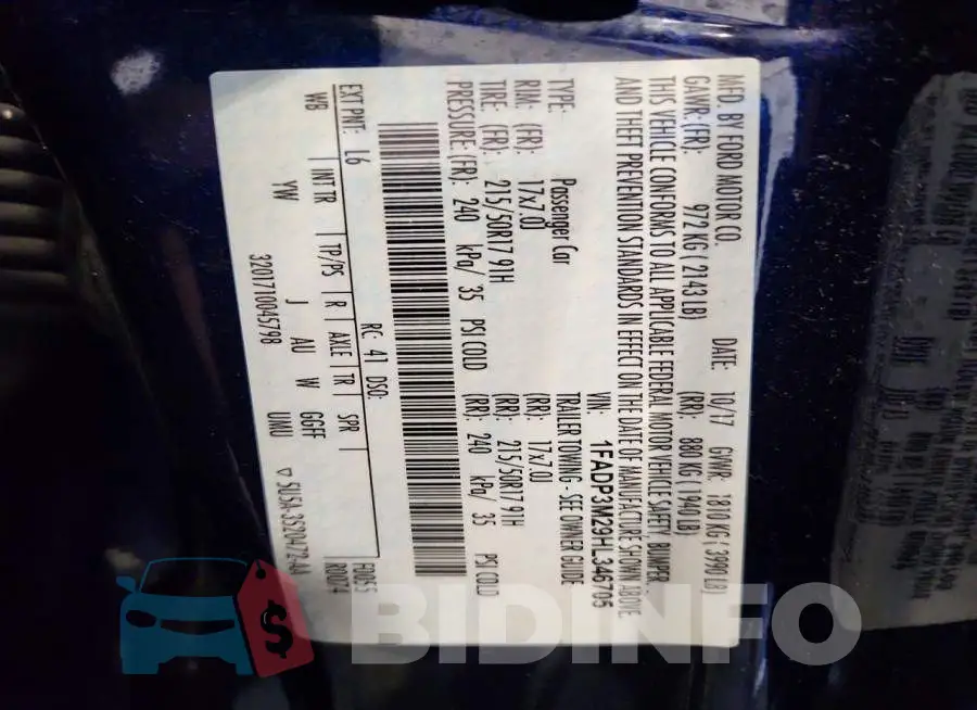 1FADP3M29HL346705 Photo# 12