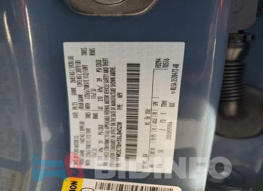 1FMDE7BH5SLB45238 Photo# 12
