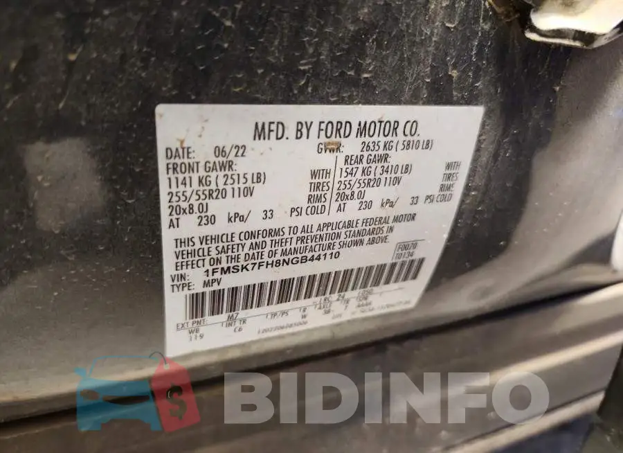 1FMSK7FH8NGB44110 Photo# 13