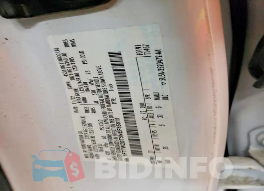 1FT7W2BT5NEF85815 Photo# 12