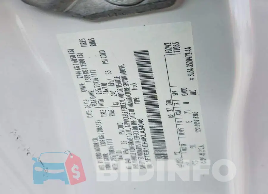 1FTER1EH4KLA54046 Photo# 12