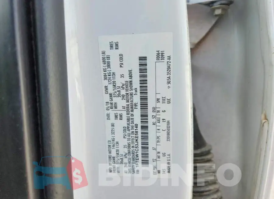 1FTEW1C53JKE58140 Photo# 13