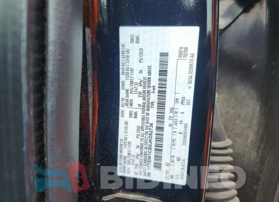 1FTEW1CB9JKD82736 Photo# 12