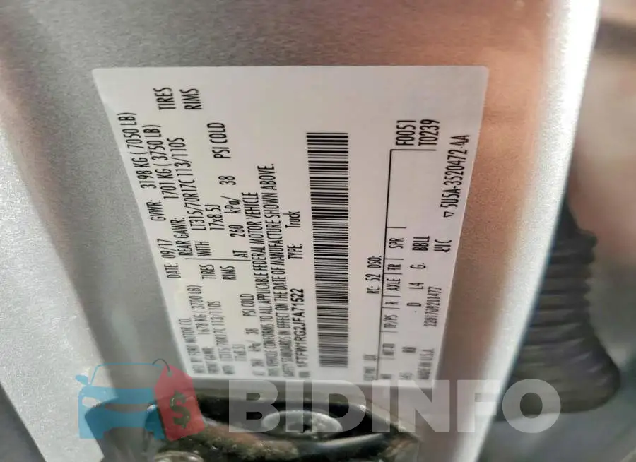 1FTFW1RG2JFA71522 Photo# 13