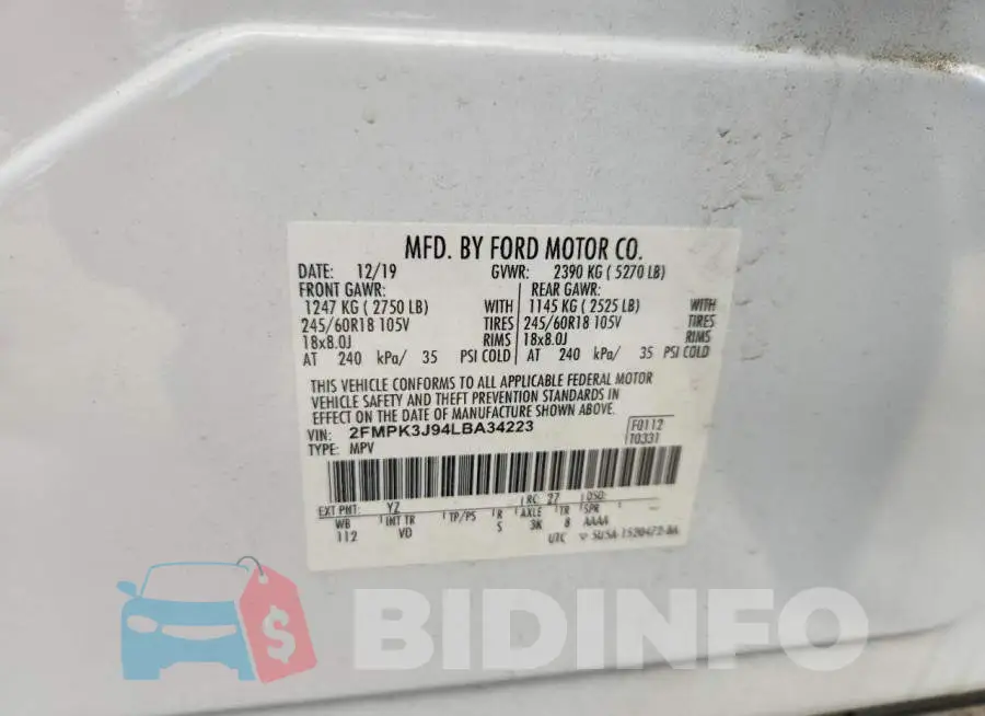 2FMPK3J94LBA34223 Photo# 13