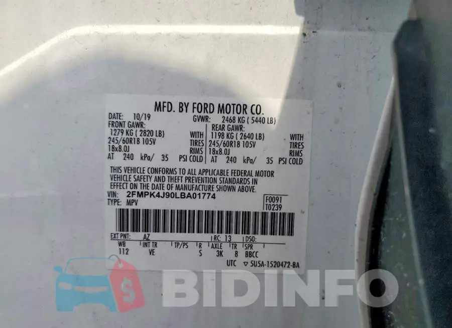2FMPK4J90LBA01774 Photo# 13