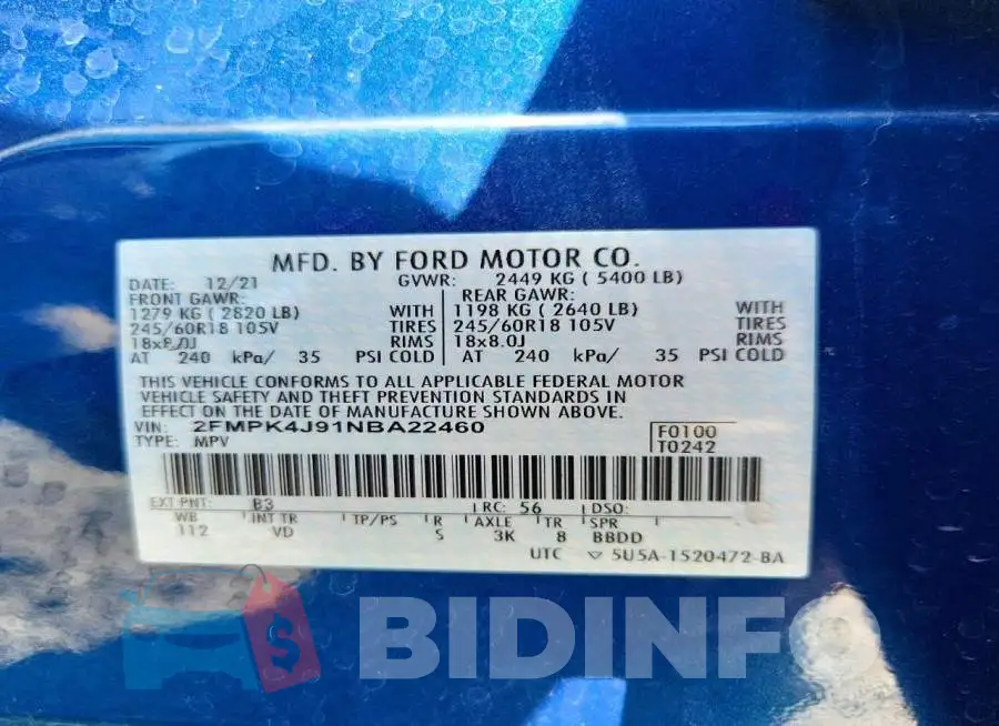 2FMPK4J91NBA22460 Photo# 12