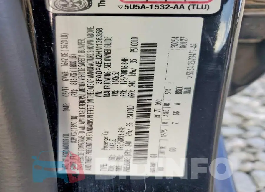 3FADP4EJ2HM136358 Photo# 12