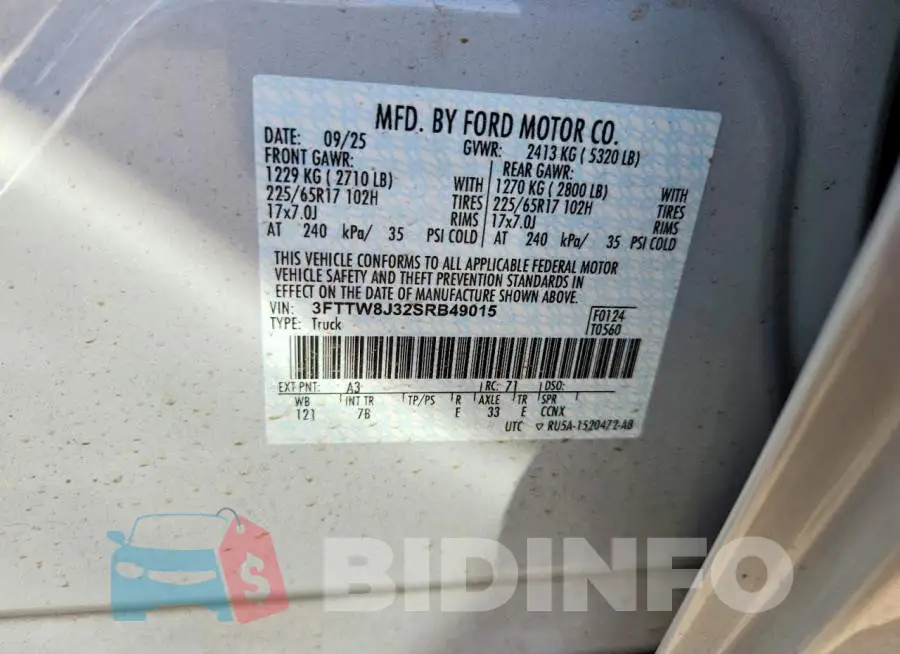 3FTTW8J32SRB49015 Photo# 12