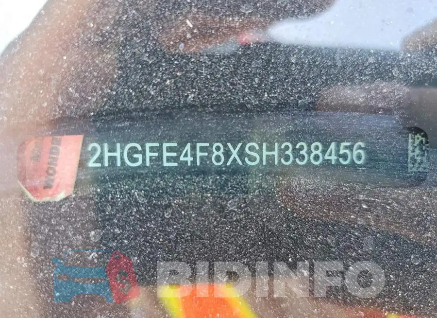 2HGFE4F8XSH338456 Photo# 13