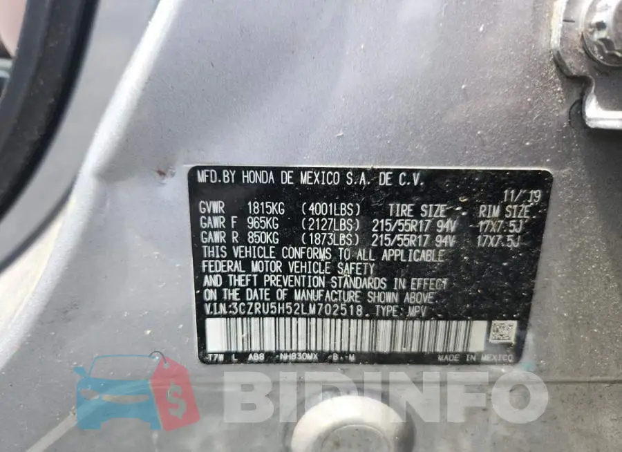 3CZRU5H52LM702518 Photo# 12
