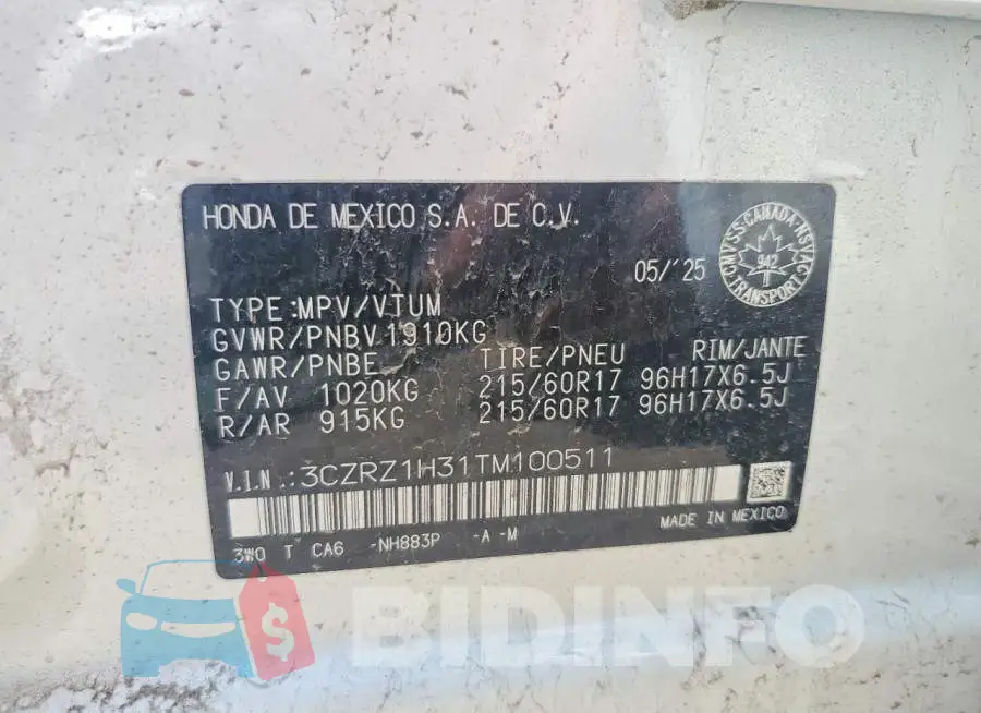 3CZRZ1H31TM100511 Photo# 13
