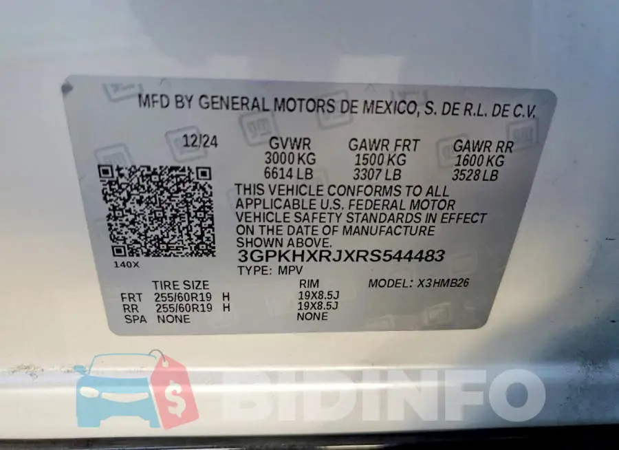 3GPKHXRJXRS544483 Photo# 13