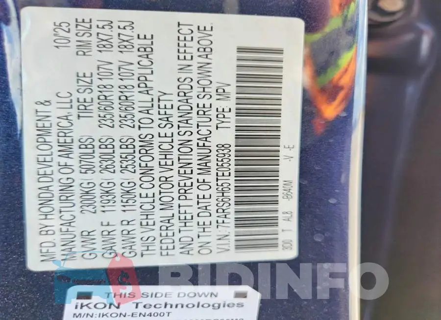 7FARS6H65TE055938 Photo# 14