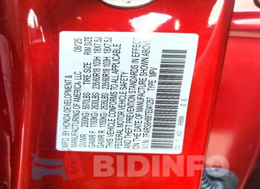 7FARS6H88TE041257 Photo# 13