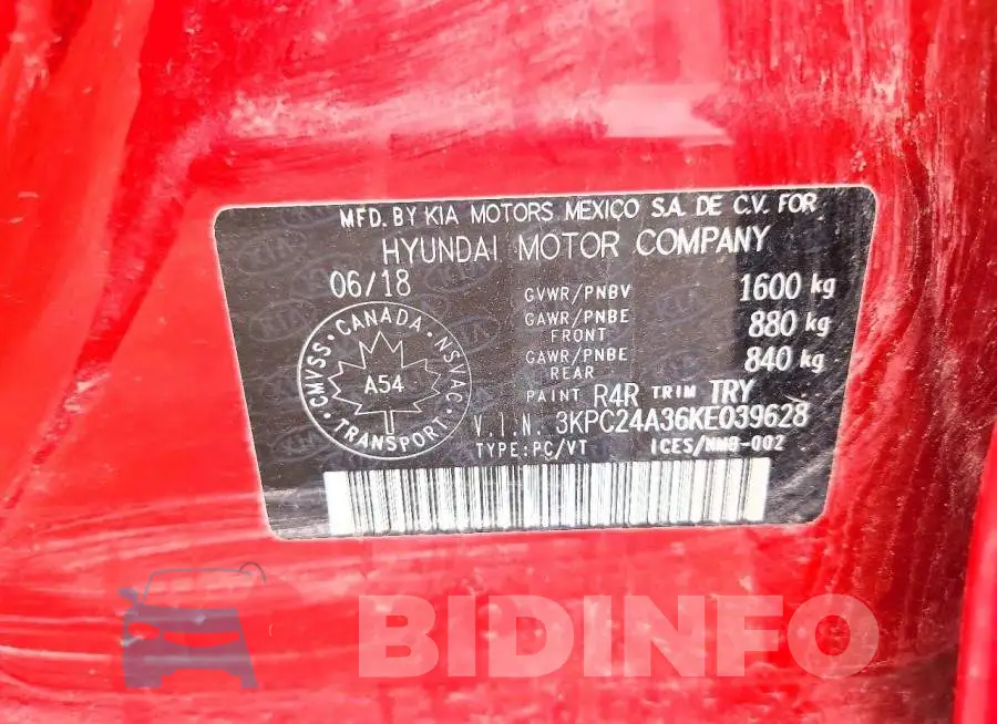 3KPC24A36KE039628 Photo# 12