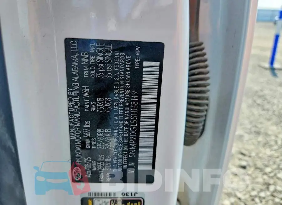 5NMP2DGL5SH138149 Photo# 14