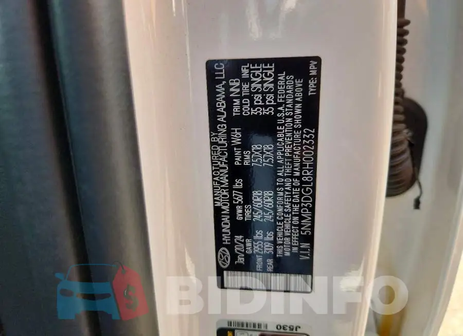 5NMP3DGL8RH002332 Photo# 13