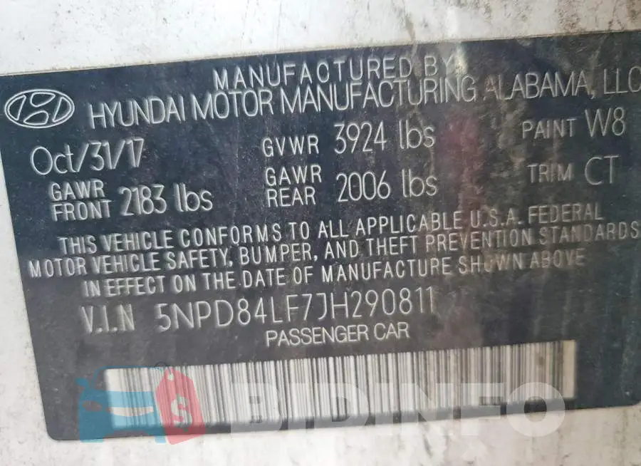 5NPD84LF7JH290811 Photo# 12
