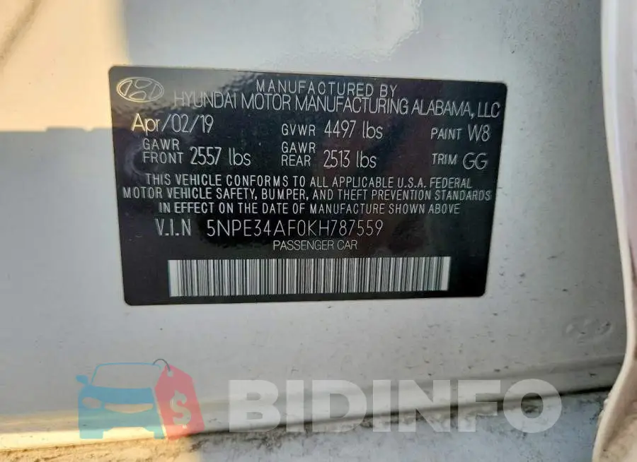 5NPE34AF0KH787559 Photo# 12