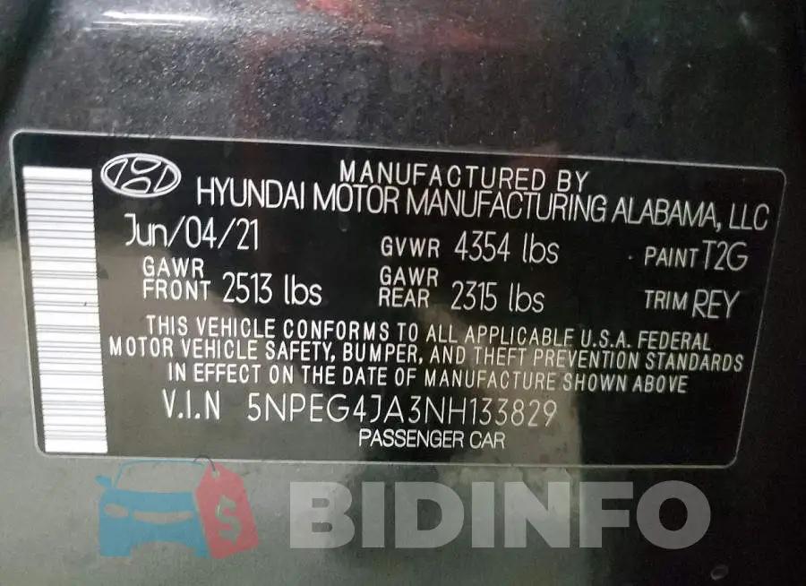 5NPEG4JA3NH133829 Photo# 12