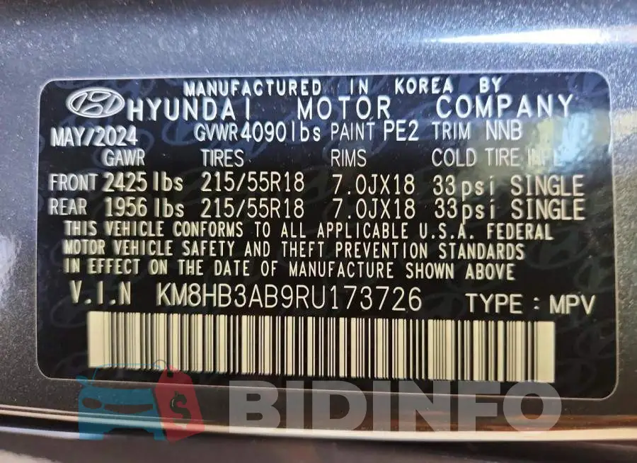 KM8HB3AB9RU173726 Photo# 12