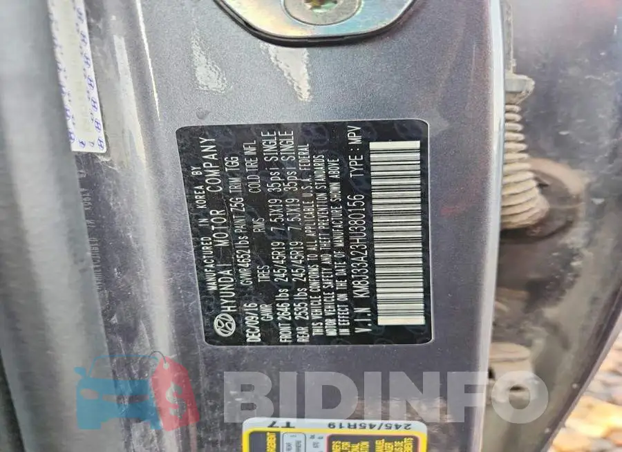 KM8J33A23HU380156 Photo# 13