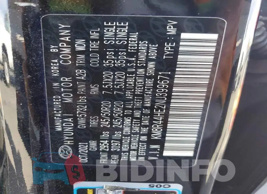 KM8R44HE2NU399671 Photo# 13
