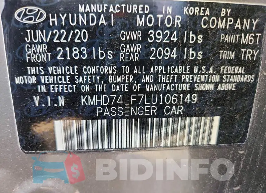 KMHD74LF7LU106149 Photo# 12