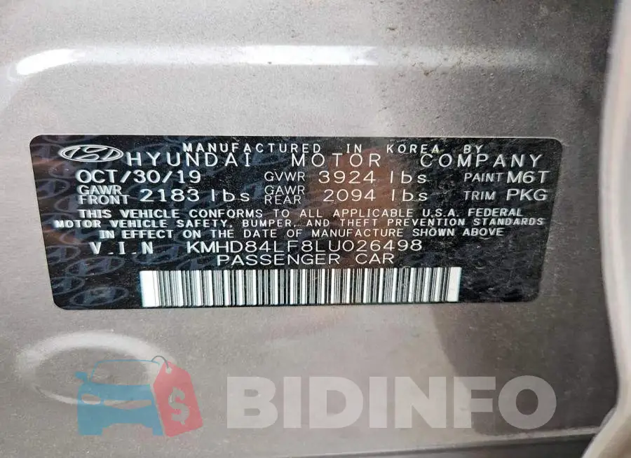 KMHD84LF8LU026498 Photo# 12