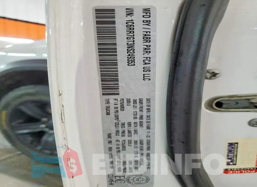 1C6RR7GT3NS249353 Photo# 12