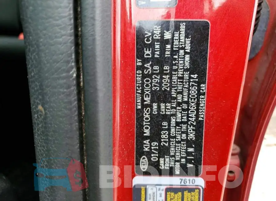 3KPF24AD6KE086714 Photo# 12